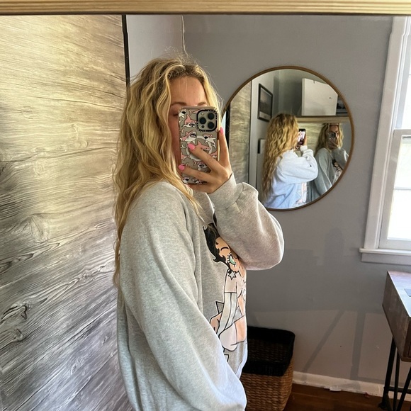 Vintage 1995's Betty Boop Y2K sweater Rock Star XL - Picture 5 of 10